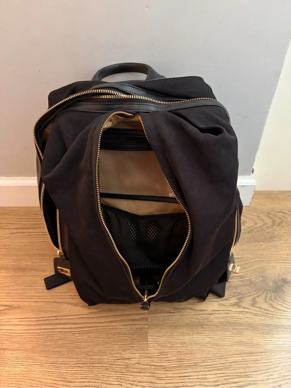 CARAA studio 2 large gold hardware black travel bag